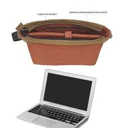 The House of Tara Unisex Typography Printed Messenger Bag image 4