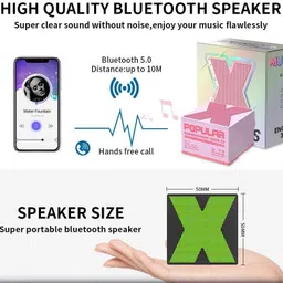 RuHaNest X1 Mini Bluetooth Party Speaker, Hifi Stereo, High Bass, Mini Soundbar 5 W Bluetooth Party Speaker image 5