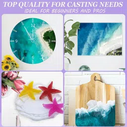 peacora Clear UV-Resistant 200g High Intensity Premium Epoxy Resin Hardener Art Kit(3:1) image 4