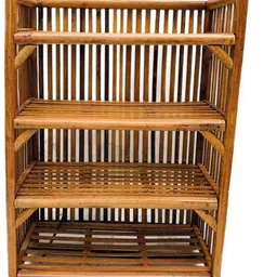 zaancreation Bookshelf Rack Bamboo Slipper Shoes Stand Multi-Purpose Planter Stand Solid Wood Open Book Shelf-picture-19