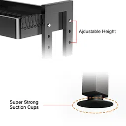 ibell Dish Drainer Kitchen Rack DR193SM Dish Rack, Adjustable Stand, Carbon Steel, Drainer/ Utensils Storage Carbon Steel image 2