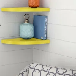 martemporium Corner Wall Rack Shelf for Home Decor & Storage – Space Saving Floating Shelf MDF (Medium Density Fiber) Wall Shelf image 3