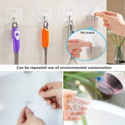 rudor Pack (30) — See-through Self-Adhesive Mount Wall Hook Hook 30 image 4