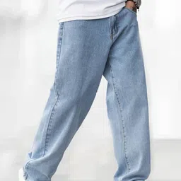 coy Men Loose Fit Low Rise Light Blue Jeans image 3
