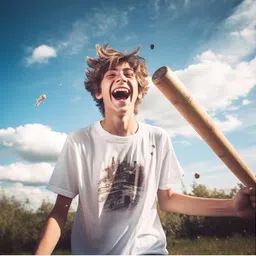 houseofcommon R.J ENTERPRISESHeavy Duty Natural Wood Baseball Bat baseball {silver} Willow Baseball Bat For 15+ Yrs image 3