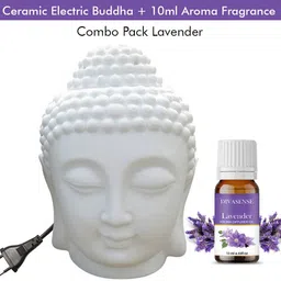 divasense Electric Ceramic Buddha Night Lamp, Lavender Fragrance Aroma Oil, Refill, Diffuser Set-picture-13