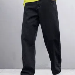 hoker Men Loose Fit Mid Rise Dark Grey Jeans image 3