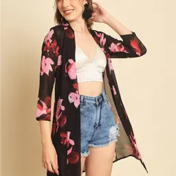 BAESD Women Floral Printed Shrug image 3