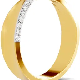 sparq Certified Lab Grown Diamond & 925 Sterling Silver Gold Plated Ring image 3