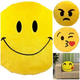 three brothers Microfibre Smiley Cushion Pack of 3-picture-16