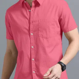 vtexx Men Regular Fit Solid Spread Collar Casual Shirt-picture-21