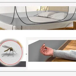 privine SIFRA Mosquito Net Premium Full Blue Polyester Washable Adults Mosquito Net image 3