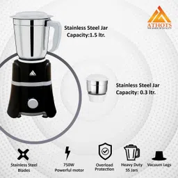 athots Richard 550 W Mixer Grinder image 3