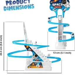 hashone Astronaut Space Slide Track Racing Toys for Kids - Small Space Cartoon image 3