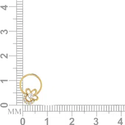 avsar Rashi 18kt Diamond Yellow Gold Nose Wire image 5