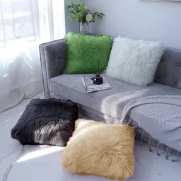 pickkart Microfibre Solid Cushion Pack of 4-picture-18