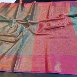 tahira creation Woven Kanjivaram Tissue Saree image 4