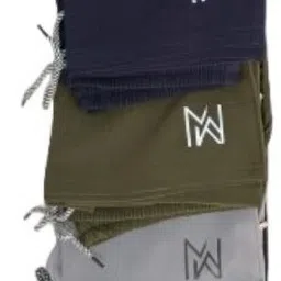mawa Pack of 4 Solid Men Reversible Black, Dark Green, Grey, Dark Blue Regular Shorts image 2