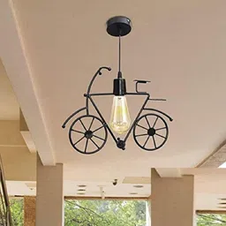 areezo Vintage Bike Pendant Light: Unique Antique Ceiling Lamp (Bulb Not Included) Pendants Ceiling Lamp-picture-31