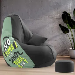 comfybean 4XL Premium, Designer - Sass & Smirk Theme-No Time - Printed Teardrop Bean BagWith Bean Filling-picture-12