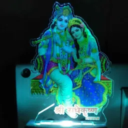 Radha Krishna night light bedroom decorative decoration lighting gift for love multi colour night lamp for home decor. Night Lamp-image-35