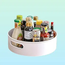 Plastic all-round Twisting Rack Serving Tray – Apartment & Pantry Storage Basket-image-1