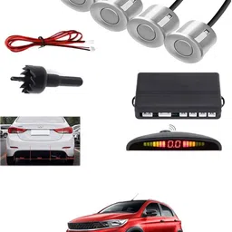 aarsh store Universal 4 Silver Reverse Parking Sensor-AF25A945 Universal 4 Silver Reverse Parking Sensor-AF25A945 Parking Sensor-picture-23