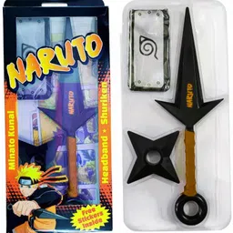 nakshatra traders Naruto Ninja Set-Kunai Knife Shuriken Headband 6 Stickers Anime Set Roleplay Armor Sets image 2