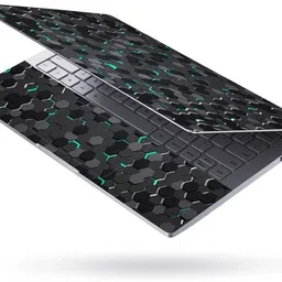 Flipkart SmartBuy Combo of Full Body Laptop Skin and Mouse Pad - Hexagon Glow No Residue Removable Self Adhesive Vinyl Reusable Laptop Skin Compatible for 15.6 inch-picture-26