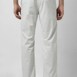 van heusen Men Regular Fit White Cotton Blend Trousers image 2