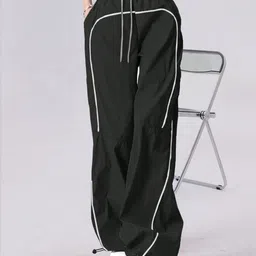 tabadtod Women Regular Fit Black Polycotton Trousers-picture-13