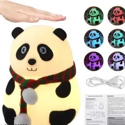 Shifozaa Cute Panda Night Smart Light Multicolor LED Light Pack of 01 Table Lamp image 3