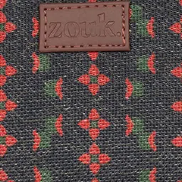 ZOUK Floral Printed Structured Jute Shoulder Bag image 4