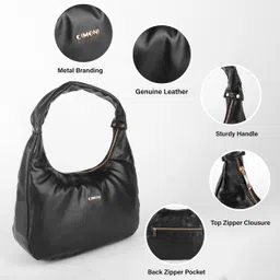 cimoni Women Black, Black Shoulder Bag image 3