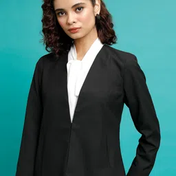 tokyo talkies Women Solid Single Breasted Casual Blazer-picture-25