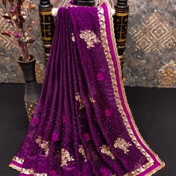 riddhisiddhinx Unstitched Organza Blouse Material Embellished image 1