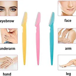 manikkshay EYEBROW PAINLESS FACIAL HAIR REMOVER RAZOR FOR FACE,(3 PACK), Women image 4