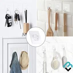 brand villa Self-Adhesive Heavy Duty No Drill Sticker Wall Hooks Waterproof and Oilproof Hook 20-picture-15