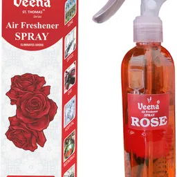 veena Air Freshener Spray/Room Freshener / Car Perfume 250 ml Rose Spray image 1