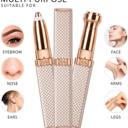 sarchase Women's Glamour Grooming 2-in-1 Eyebrow Trimmer and Facial Hair Remover image 2