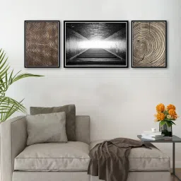 Art Street Tunnel Wat Pho Set of 3 Canvas Painting for Home D cor image 1