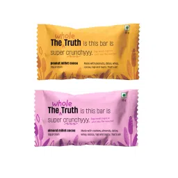 The Whole Truth | 13g Protein Bar | Assorted Millet Protein Bar Pack of 6 x 55g | No Refined Sugar | No Added Flavours | No Preservatives-image-76