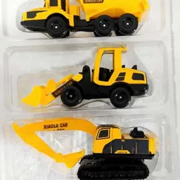 upam Construction Toys, 5Pcs Mini Car Die Cast Engineering Excavator Digger Trucks-picture-11