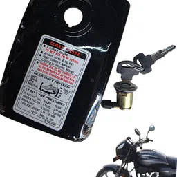 bikebloom Tank plate with lock for splndr plus bike(black colour lid plate) Bike Tank Pad-picture-17