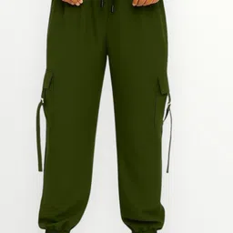 epicdesigns Women Comfort Fit Green Pure Cotton Trousers-picture-31