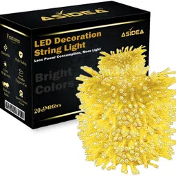 asidea 58 LEDs 20 m Gold Steady Bulb Rice Lights-picture-24