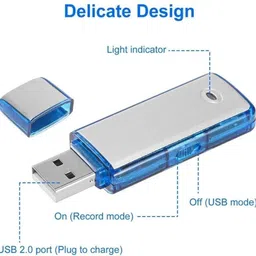 FREDI HD PLUS Spy Mini USB Voice Recorder Mini Portable Recording Battery Backup-7-8 Hours 8 GB Voice Recorder image 3