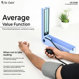 Dr. Odin LCD Sphygmomanometer Mercury-Free Sphygmomanometer O23 Cotton Cuff with D-Ring OD-1016B OD-1016B LCD Mercury-Free Sphygmomanometer Cotton Cuff With D-Ring | Blue Bp Monitor image 3