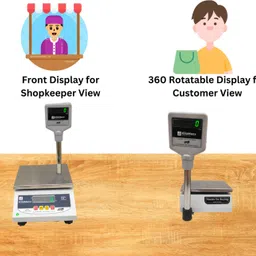 KiloMaxx KM-98,30Kg with EcoSense Technology Pole Display for All Kirana & Vegetable shop Weighing Scale image 3