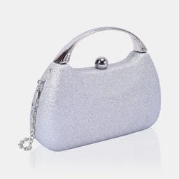 lino perros Party Silver Clutch image 3